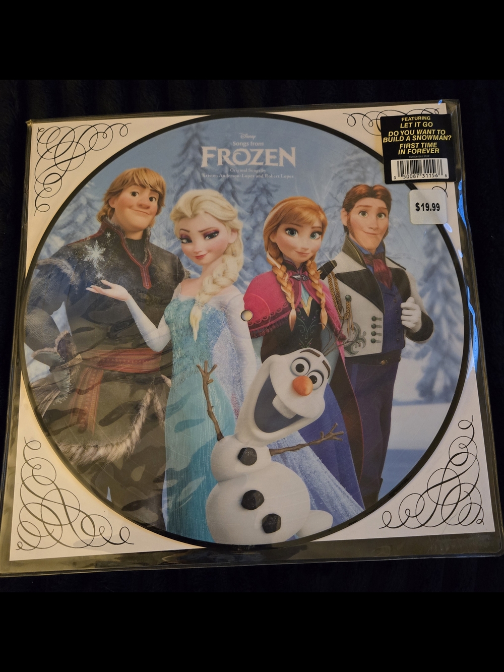 Disney Frozen Vinyl LP Picture Disc Limited Edition Soundtrack NIB Sealed